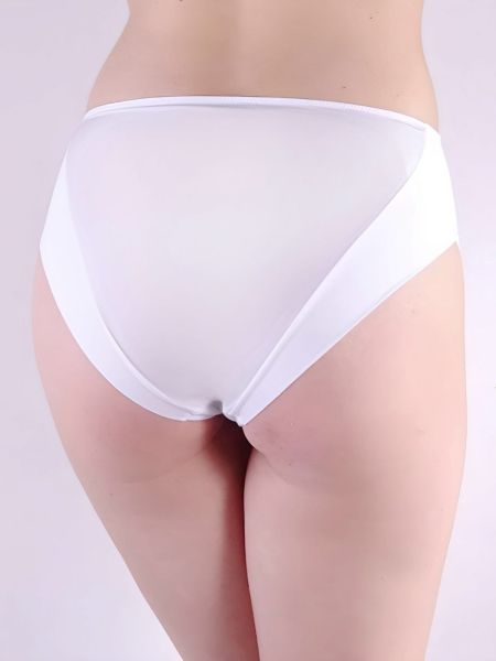 Bikini briefs Silky touch in white color - luxurious and comfortable