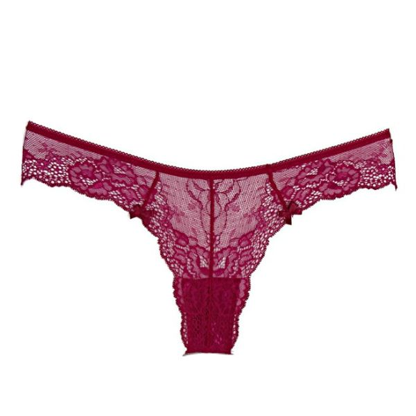 Brazilian Lace up Burgundy