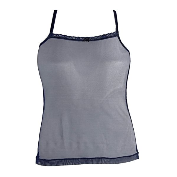 Tulle corsage in dark blue