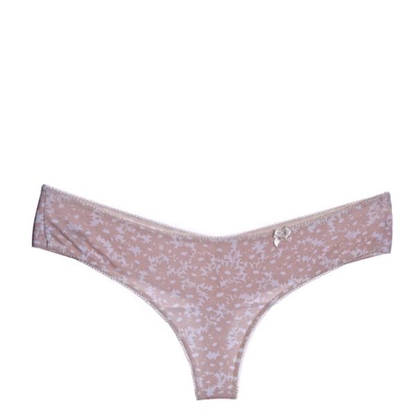 Дамска бразилиана с щампа Beige flowers