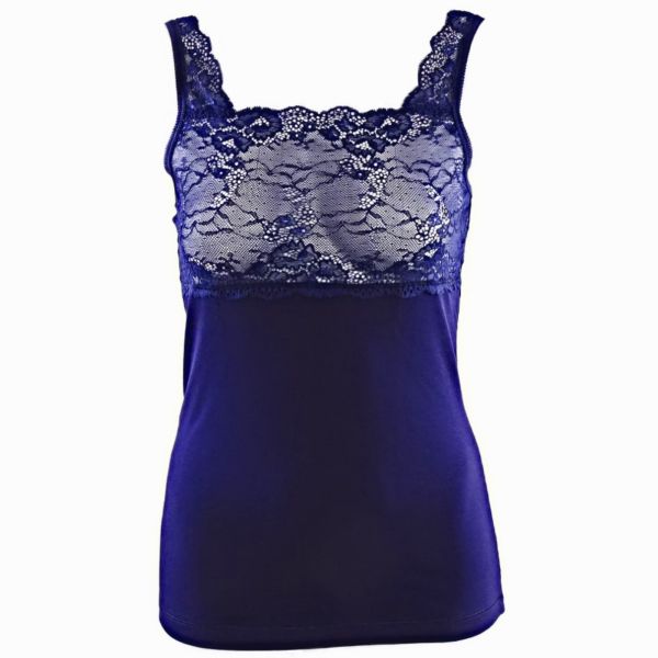 Top Dark blue lace