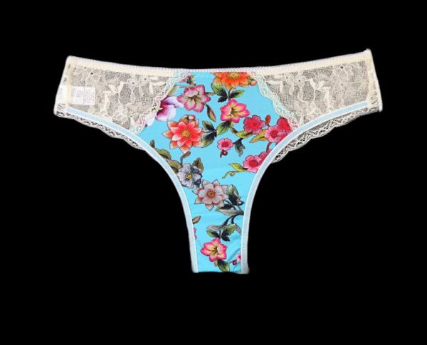 Luxury colored lace Brazilians Turquoise