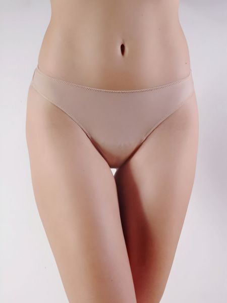 Low waist brazilian briefs in beige color Silky touch