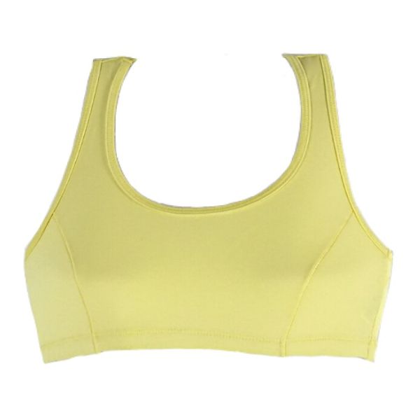 Памучно бюстие с широки презрамки Спорт yellow