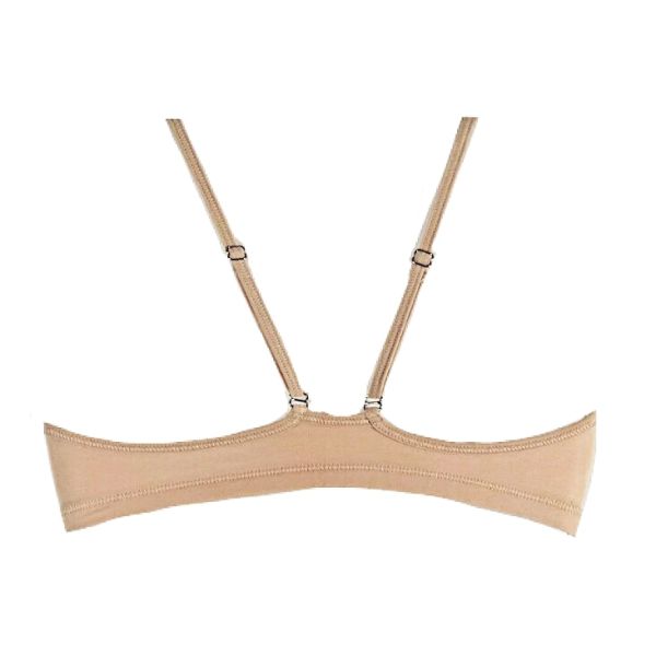 Памучно бюстие с тънки презрамки Sporty beige
