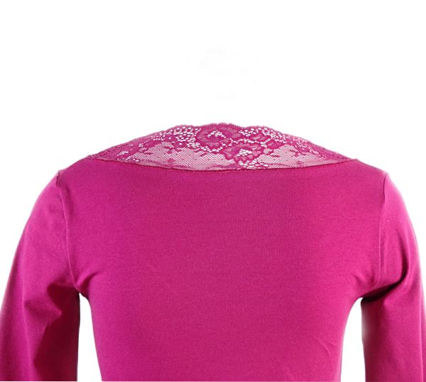 Nightwear Cotton lace burgundy