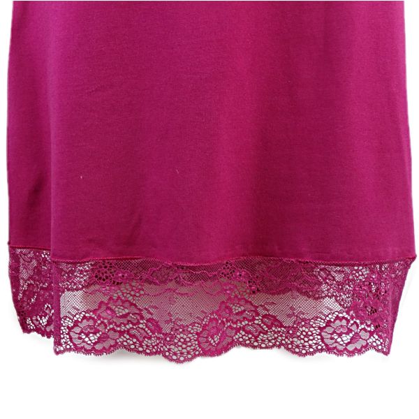 Nightwear Cotton lace burgundy