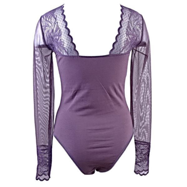 Body with long sleeves Olimpia dark ash