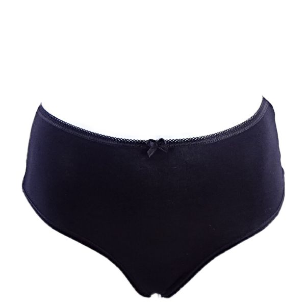 High waist brazilian with cotton and lace Clear 