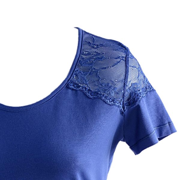 Cotton nightgown Spring blue