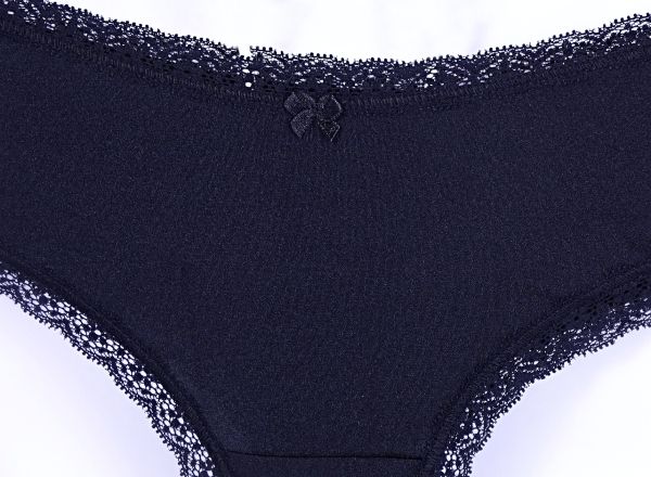 Black low rise microfiber boxers Jenny