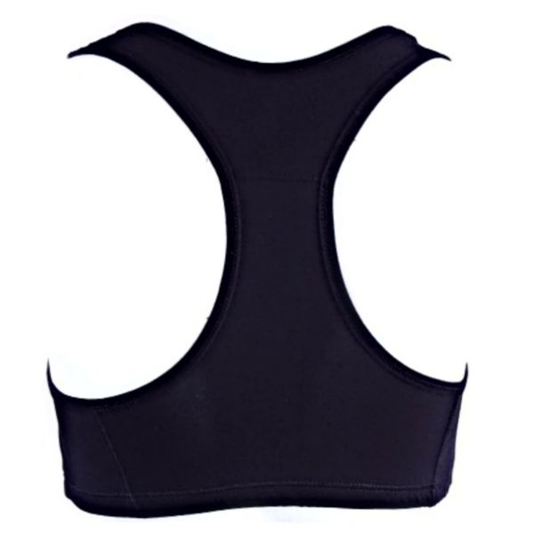 Памучно бюстие с широка презрамка черно Спорт