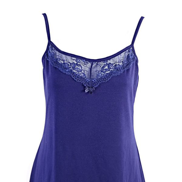 Cotton nightgown Lovely dark blue