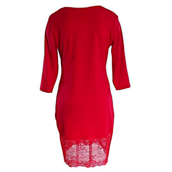 Cotton nightgown Sparkling romance red