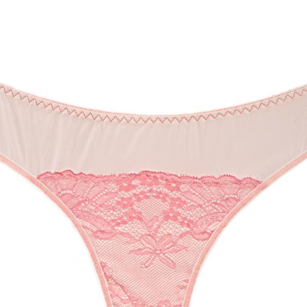 Women's string Elinor champagne and peach