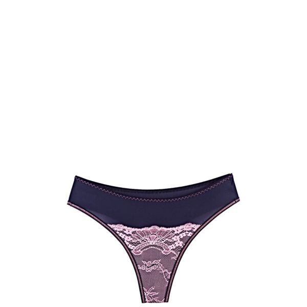 Women's string Elonor black and peach