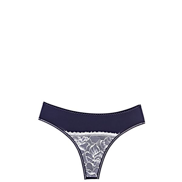 Women's string in black and white Elinor