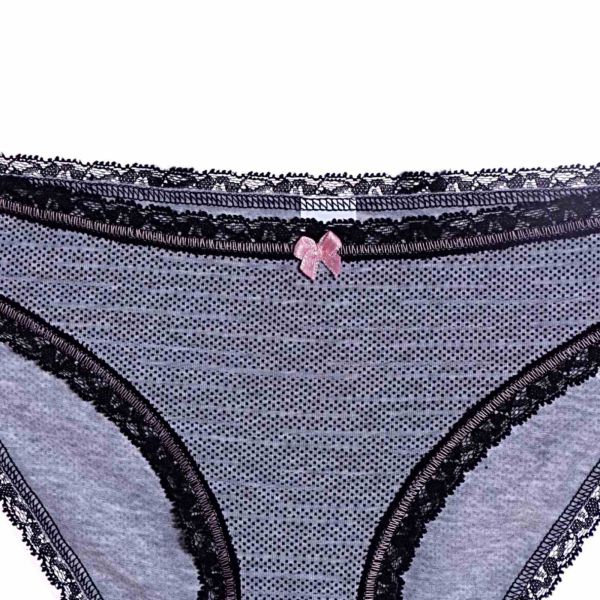Women's cotton bikini Grey pixels