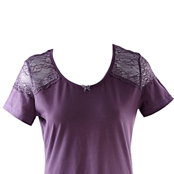 Cotton nightgown in dark ash Spring