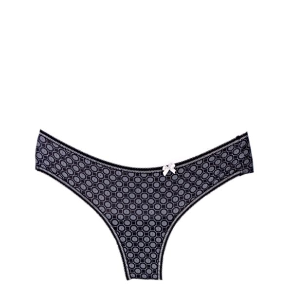 Microfiber brazilian with print Grey circles