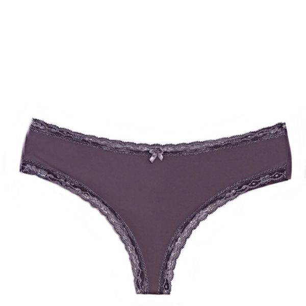 Low rise brazilian with lace accents Elegance