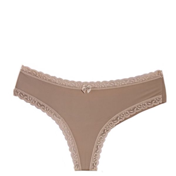 Microfiber brazilian with lace Elegance