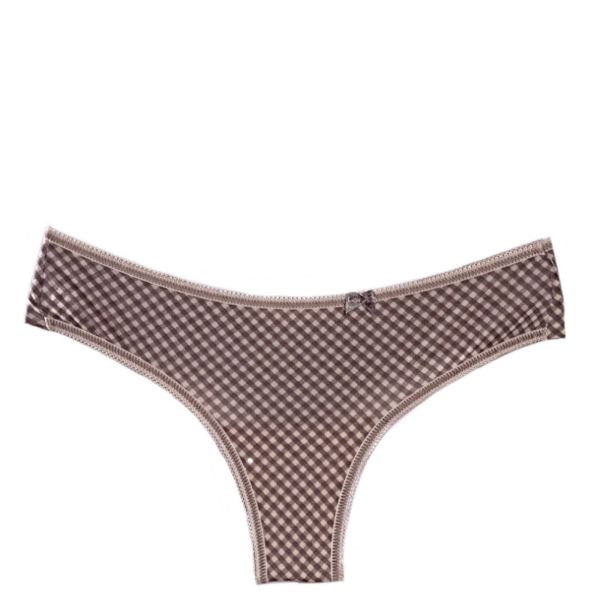 Microfiber brazilian with print Nude shades