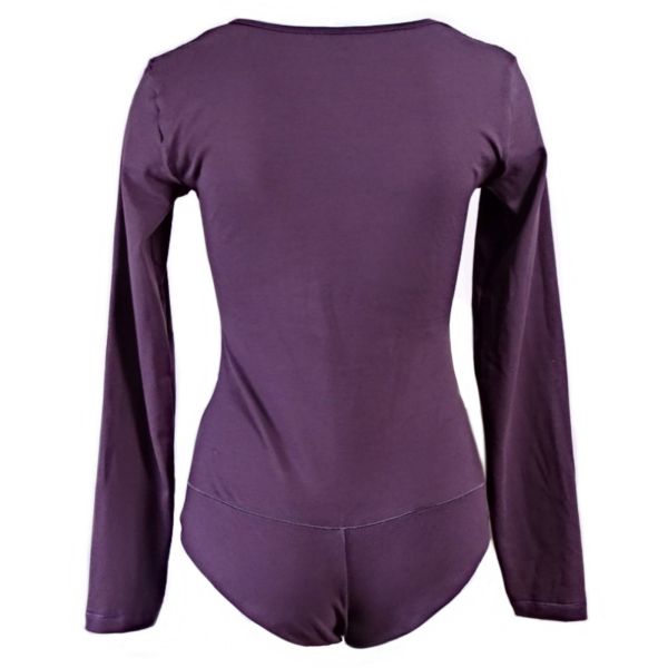 Body blouse with long sleeves in dark ash Monica