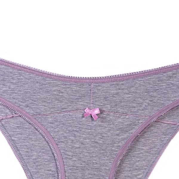 Cotton bikini in light grey Comfy