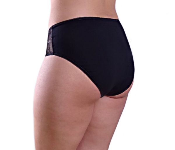 Дълбоки памучни бикини с дантела High