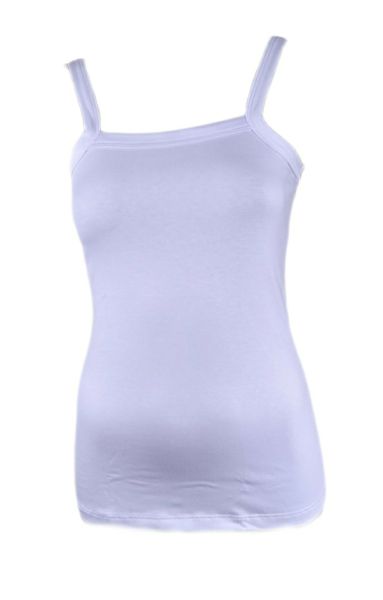 White women's tank top made of elastic cotton Feel good