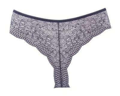 Luxury black lace brazilian briefs Black lace