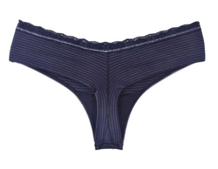 Low waist brazilian briefs in black colour Silver accents