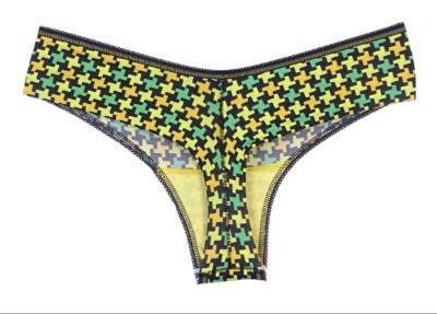 Colorful women's brazilian briefs with low waist Yellow pepit