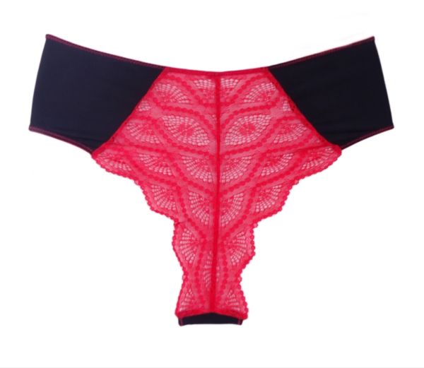 Luxury two-tone Brazilians Black and red