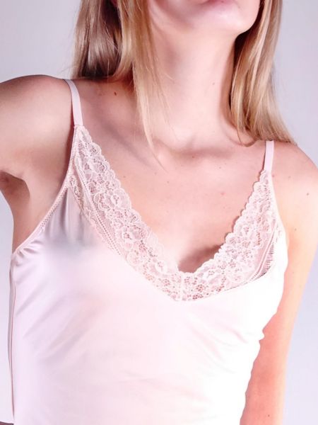 Luxurious women's corsage Vanilla shine and lace