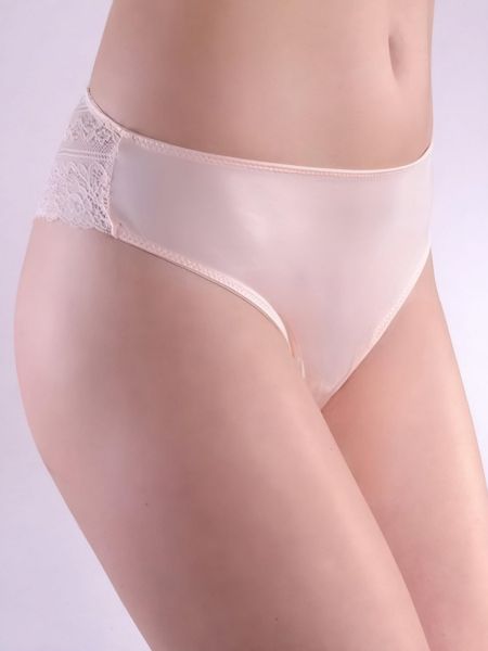 Luxury brazilian briefs Vanilla shine and lace