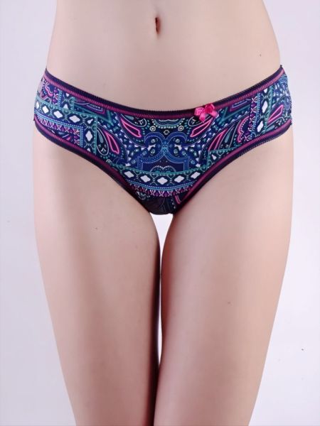 Low waist brazilian briefs Blue motif