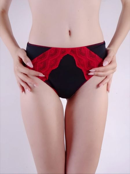 Luxury two-tone Brazilians Black and red