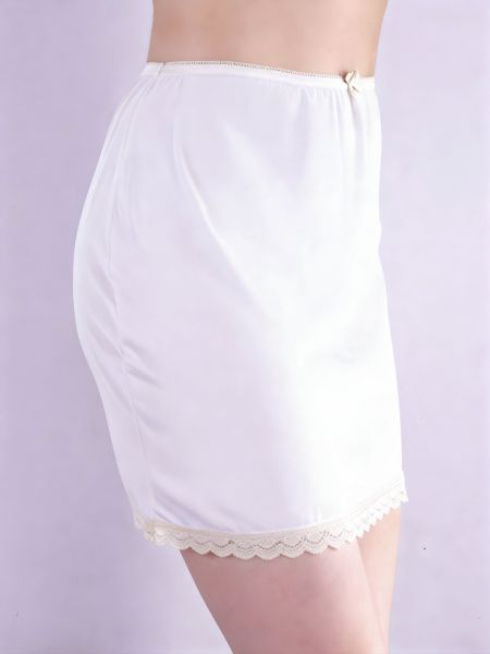 Short White Skirt Slip Skin