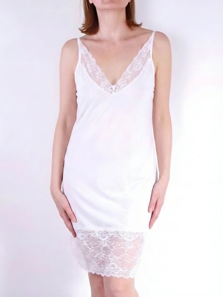 Dress slip/nightress with lace Favorite white